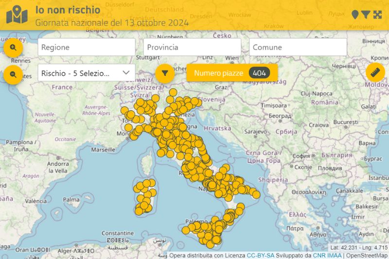 La mappa delle piazze INR del 13 ottobre 2024